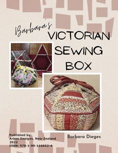 victorian sewing box ebook cover Sewing Kit Box, Sewing Organizer, Victorian Sewing, Vintage Sewing Box, Fabric Covered Boxes, Sewing Jewelry, Sewing Case, Clothes Pegs, Box Pattern