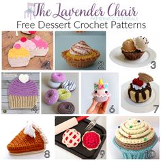 the lavender chair free crochet pattern roundup includes cupcakes, hats, and more