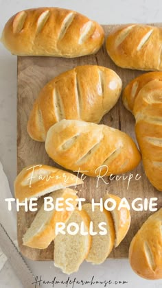 the best hoagie rolls on a cutting board