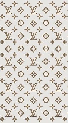 louis vuitton wallpaper pattern in brown and white