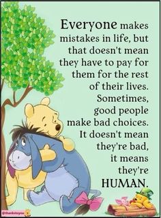 winnie the pooh and tigger hugging under a tree with quote about being friends