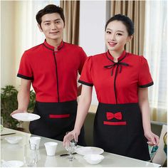 Source Custom Made Uniforms For Restaurant Waiters Waitress on m.alibaba.com Flame Resistant Clothing, Internet Bar, Chef Styles