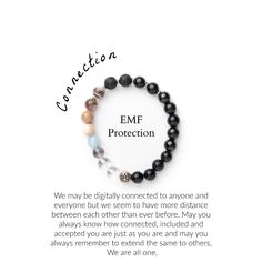 Connection shungite EMF protection bracelet moxie malas Healing Crystals Meanings, Releasing Negative Energy, Emf Radiation, We Are All One, Emf Protection, Low Frequency, Microwave Ovens, Environmental Health, Protection Bracelet