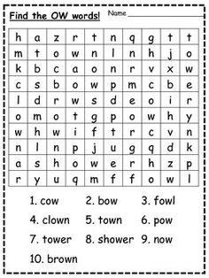 a printable worksheet for the word search