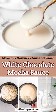 how to make white chocolate mocha sauce in just one bowl - step by step instructions