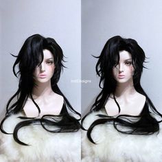 Hua Cheng inspired Cosplay Wig  ⚠️Processing times⚠️ Order processing may take up to 20 weeks from the order date. Etsy item listings are only able to show 10 weeks for processing. That processing time period cannot be guaranteed at the moment. Please be advised before ordering.  Please read the terms and conditions and information below before messaging or ordering :) You accept these terms through your use of our services.  You can see our portfolio at: https://www.instagram.com/xoxoindi_desig Hua Cheng Cosplay, Hair References, Lacefront Wig, Styrofoam Head, Oc Reference, Hua Cheng, Cosplay Hair, 20 Weeks, Hair Reference