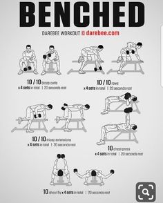 a poster showing how to do benched exercises