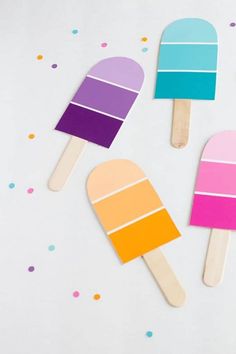 popsicle popsicles with different colors on them