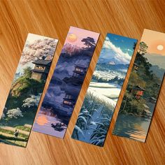 Profitez de la livraison et du retour gratuits pour les nouveaux utilisateurs Paper Bookmarks, Japanese Landscape, Message Card, Vintage Art, Landscaping, Japan, Home Jewelry