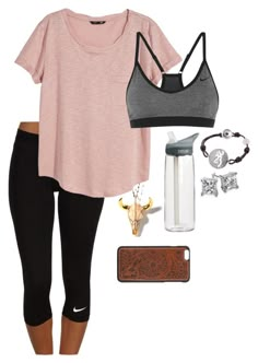 "Lazy lazy" by daddys-lil-redneck ❤ liked on Polyvore featuring NIKE, H&M, CamelBak and Blue Nile Workout Outfits For Women, Fitness Outfits, Lazy Outfits, Lazy Day Outfits, Cute Outfits For School, Athletic Outfits