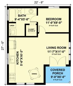 a floor plan for a bedroom and living room