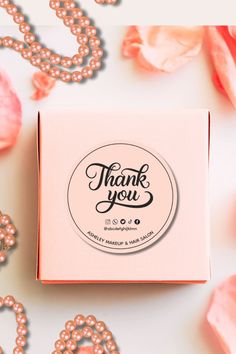 Elegant typography simple minimalist black and pastel blush pink thank you with a cool and modern script font, add your social media and business name or custom text. Modern Script Font, Brush Font, Social Media Business, Typography Fonts, Script Font