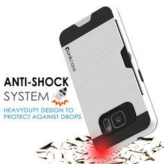 an image of a cell phone with the text anti - shock system