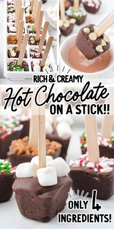 Hot Chocolate on a Stick Diy Hot Chocolate On A Stick Recipe, Cute Hot Chocolate Gifts Diy Christmas, Hot Chocolate Spoons Recipe, Coco Gift Ideas, Hot Chocolate On A Stick Diy, Hot Cocoa On A Stick Recipe, Hot Chocolate Spoons How To Make, Hot Chocolate Sticks Diy, Diy Hot Chocolate Spoons