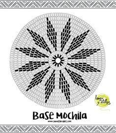 an image of base mochila in black and white with the words base mochila on it