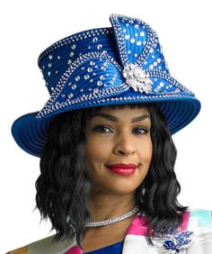 Lily and Taylor H409 1 piece HAT Color: Black, Canary, Emerald, Fuchsia, Gold, Ice Blue, Ivory, Navy, Royal, Silver, Steel Blue, Teal, Wine Church Suits And Hats, Ladies Dress Hats, Church Suits, Elegant Hats, Color Fuchsia, Black Canary, Ladies Dress, Dress Hats, Blue Ivory