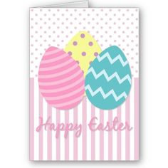 an easter card with two eggs on it