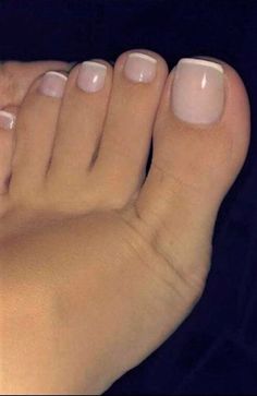 French Toe Nails, Nails Toes, French Pedicure