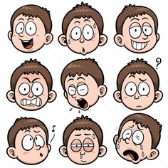 Cute Cartoon Faces, Comic Face, 얼굴 드로잉, 얼굴 그리기, Face Illustration, Boy Drawing, Boy Face