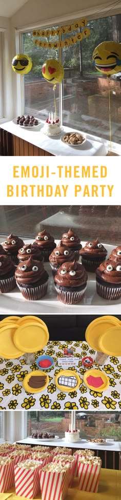 an image of a birthday party with cupcakes