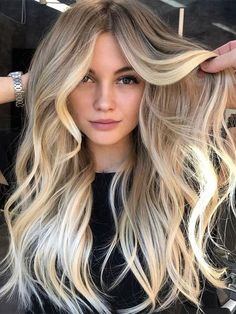 Long Wavy Ombre Blonde Human Lace Front Wigs for White Women 100% Human Hair Lived In Neutral Blonde, Medium Blonde Hair Color, Human Lace Front Wigs, Darker Hair, Summer Blonde, Long Hair Models, Balayage Hair Blonde, Blonde Hair Looks, Bleach Blonde