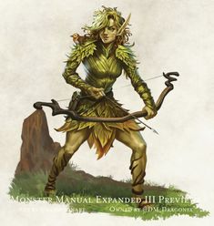 an image of a female elf holding a bow and arrow