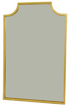 a gold framed mirror on a white background