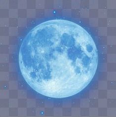 a blue moon with stars in the sky