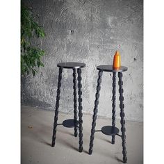 A few plant stands from the middle of the century, pillars, ebonized, France, 1950s. Tall Plant Stand, Tall Plant, Tall Plant Stands, Wooden Plant Stands, Plant Stands, Plant Stand, The Middle, Family Room, Vintage Items