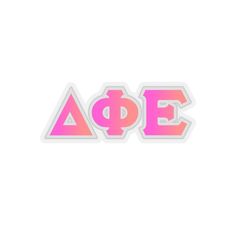 the word aoe is shown in pink and white