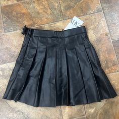 Nwt Zara Leather Skirt. Size 8, Girls. New, Never Worn. Smoke Free Home. Zara Leather Skirt, Paper Bag Skirt, Smocked Skirt, Box Pleat Skirt, Zara Leather, Zara Girl, Bow Detail Dress, Kids Denim, Zara Kids