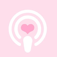 a pink background with a heart in the center