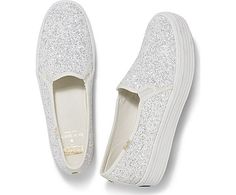 Keds KEDS X kate spade new york TRIPLE DECKER GLITTER KEDS X kate spade new york TRIPLE DECKER GLITTER Bride Sneakers, Kate Spade Bridal, Bridal Sneakers, Kate Spade Keds, Wedding Sneakers, Wedding Boots, Sparkle Shoes, Glitter Canvas, Keds Shoes