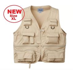 New Field & Stream Men's Fly Fishing Vest Hiking Vest Size Xl Extra Large Plenty Of Pockets For Storage Front Zipper Closure Hook And Loop Rod Holder Comes From A Pet-Free And Smoke-Free Home. Trusted Seller = Buy With Confidence. Interested In More Than 1 Item? Bundle And Save $$$ On Shipping. Khaki Outerwear With Multiple Pockets For Camping, Hiking Vest, Fishing Vest, Summer 2025, Jaw Bone, Kid Fashion, Sports Vest, Accessories Packing, Rod Holder