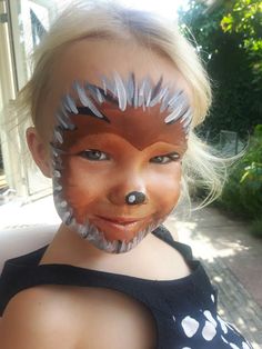 Hedgehog Full Face Paint Porcupine Face Paint, Hedgehog Face Paint, Hedgehog Makeup, Full Face Paint, World Book Day Ideas, World Book Day Costumes, Book Day Costumes, Kids Face Paint, Woodland Birthday