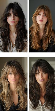 Get ready to slay with these 25 flattering long layered hairstyles with bangs for 2024! Whether you prefer a soft, face-framing fringe or a bold, eye-catching bang, these hairstyles are sure to make a statement. From layered waves to sleek and straight styles, there's a look here for everyone. #LongLayeredHairstyles #Bangs2024 #HairInspo #TrendyHair. Fringe Oval Face Long Hair, Messy Haircut With Bangs, Hairstyles With A Fringe Ideas, Soft Fringe Long Hair, Long Layered Haircuts With Bangs Fringes, Long Layered Hairstyles With Bangs, Haircuts For Long Hair With Layers And Bangs, Long Layered Hair Bangs, Layered Long Hair Face Framing