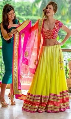 Haldi Outfit For Bride, Mehendi Lehenga, Kalki Koechlin, Haldi Outfits, Big Fat Indian Wedding, Vogue India, Ghagra Choli, Indian Inspired, Indian Couture