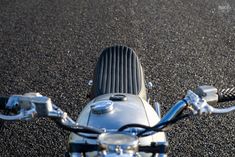 a close up view of the handlebars on a motorcycle