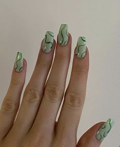 Nails Brown, Nails Purple, Edgy Nails, Smink Inspiration, Colorful Nails, Green Nail, Aesthetic Nails, Nails Green