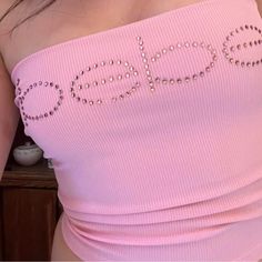 Bebe Y2k Pink Rhinestone Bebe Tube Top! Super Cute And 2000s Vibes Brand New - Top Tube Top Bebe Pink - Rhinestone Rhinestones Stripe Stripes -Striped Pinkish Purple Gems Gem 2000s -Coquette Baddie Latina Crop Top #Tubetop #Tanktops #Y2k #Bebe #Tube Y2k Stretch Tops With Rhinestones, Y2k Summer Tops With Rhinestones, Summer Y2k Tops With Rhinestones, Baddie Latina, Rhinestone Top, Purple Gems, Closet Accessories, Pink Vibes, Y2k Pink