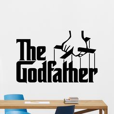 the godfather wall sticker on a dining room table