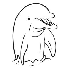 a black and white drawing of a penguin