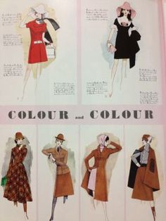 Vintage Fashion Sketches, Vintage Fashion Style, Winter Lookbook, Book And Magazine, Living Styles