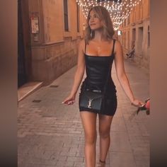 Sexy Mini Dress! Size Small. Affordable Mini Dress With Built-in Bra For Date Night, Lbd Outfit, Black Dress Outfits, Leather Mini Dress, Backless Mini Dress, Mini Cocktail Dress, Date Outfits, Dress And Heels, Black Faux Leather