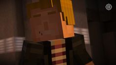 an image of a man in a minecraft video game looking at the camera and smiling