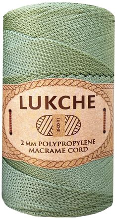 the thread is green and has a brown label on it that says lurche