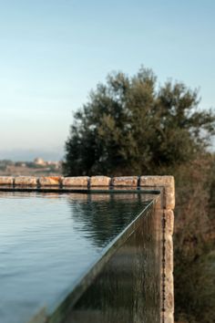 there is a bird that is standing on the edge of a fence by the water