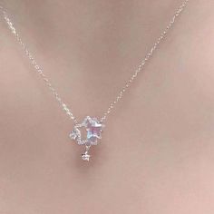 Iridescent Star Necklace Zinc Alloy Star Necklace, Women's Jewelry, Zinc Alloy, Womens Jewelry Necklace, Jewelry Necklaces, Necklaces, Women Jewelry, Stars, Silver