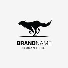 a dog running on the ground logo design royalty illustration stock images and clippings