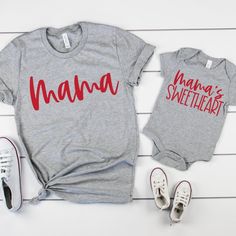 Valentine Shirts, Pajama Outfit, Valentine Gifts For Mom, Valentine Png, Family Shirts Matching, Mama Svg, Mommy And Me Outfits, Valentines Outfits, Matching Pajamas